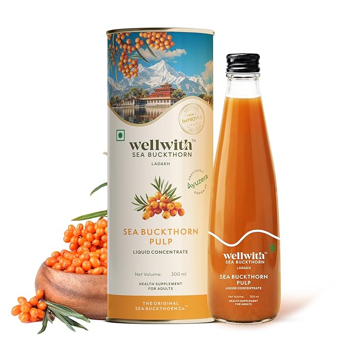 Latest Deal On Ayuzera (Wellwith) Himalayan Sea Buckthorn Pulp Concentrate 300ml - Dealsified