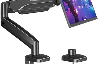 MOUNTUP Single Monitor Desk Mount, Adjustable Gas Spring Monitor Arm Support Max 32 Inch Screen