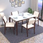 MURALICRAFT Sheesham Wood 45″ Dining Table Set of 4