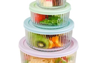 Nestasia Food Safe Glass Containers with Lid Set of 4