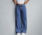 Nifty Women’s Denim Stretchable High Waist Light Wash Baggy Jeans