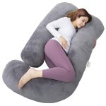 OYO BABY Pregnancy Pillows for Sleeping J-Shape Full Body Pillow and Maternity Support