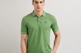 Peter England Men’s Regular Fit Insignia Half Sleeve Polo T-Shirt