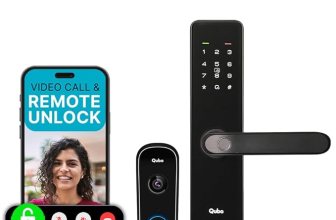 Qubo Smart Door Lock Essential (Black) with Video Call Doorbell Connect
