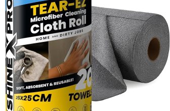 ShineXPro Microfiber Cleaning Cloth Roll, 20Pcs, 4000 Times Washable