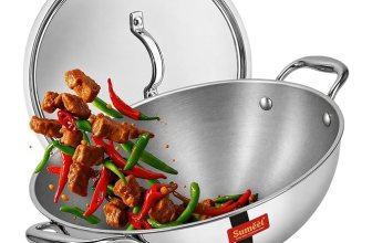 Sumeet Cook Smart TriPly Steel-Aluminium-Steel – 3 Layers Kadhai with Lid