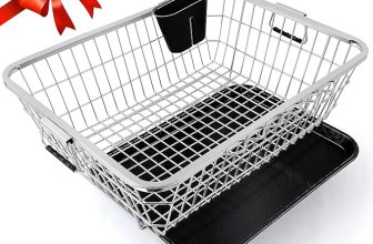 TEX-RO Stainless Steel Dish Drying Rack for Kitchen with Drainer Tray & Cutlery Holder