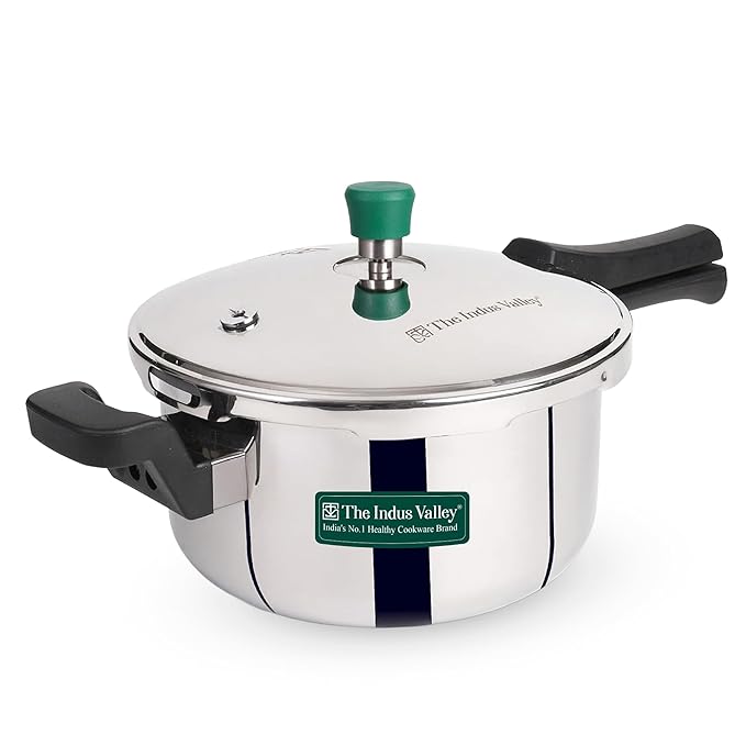 Latest Deal On The Indus Valley Triply Stainless Steel 5 Litre Pressure Cooker - Dealsified