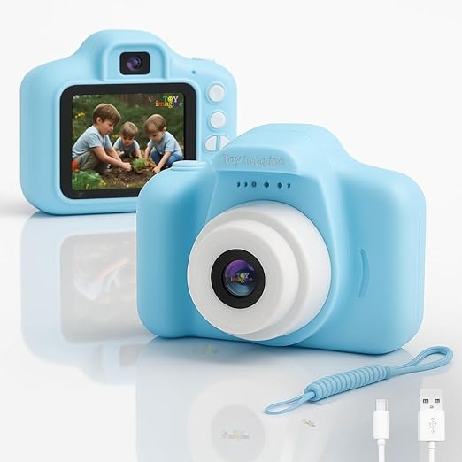 Latest Deal On Toy Imagine Kids Digital Camera Toy 3.0MP 1080P Video Camera with 2-Inch Screen & 32GB Capacity USB Rechargeable - Dealsified