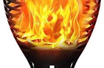 XERGY ABS Solar Lights Waterproof Dancing Fire Mashaal Flame Torch Lights
