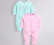 BABY GO Baby Boys & Baby Girls Cotton Sleepsuit Pack of 2