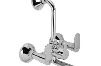 Benelave by Hindware Volga Wall Mixer for Bathroom with L-Bend Provision for Overhead Shower