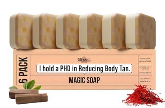 Ghar Soaps Sandalwood & Saffron Magic Soaps For Reduce Tan (100 Gms Pack Of 6)