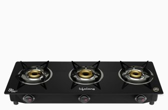 Lifelong 3 Burner Open Heating Gas Stove Top For Kitchen