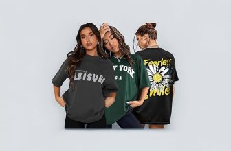 London Hills Women’s Cotton Oversized Fit Printed Round Neck Oversized T-Shirt