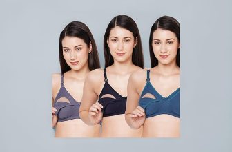 MomToBe Women’s Cotton Multicolor Full Cup Non Padded Feeding Bra