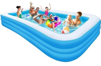 ORILEY 10 Feet Rectangular Inflatable Pool Full