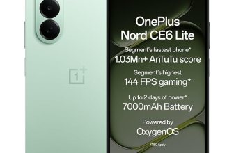OnePlus Nord CE6 Lite | 6GB+128GB | Vivid Mint | Segment’s Fastest Dimensity 7400 Apex Processor | 7000mAh Battery