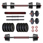 Protoner PVC 3 in 1 convertible DM 4-40 Kg Dumbbells Set and Fitness Kit for Men