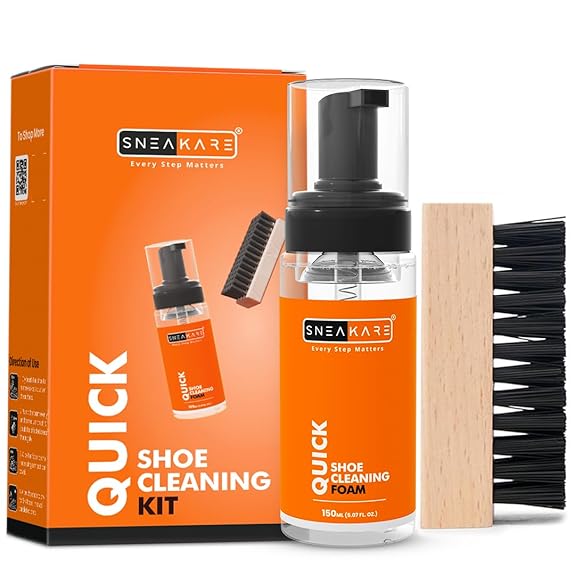 Latest Deal On SNEAKARE Quick Shoe Cleaning Kit Shoe Cleaner & Medium Bristle Shoe Brush - Dealsified
