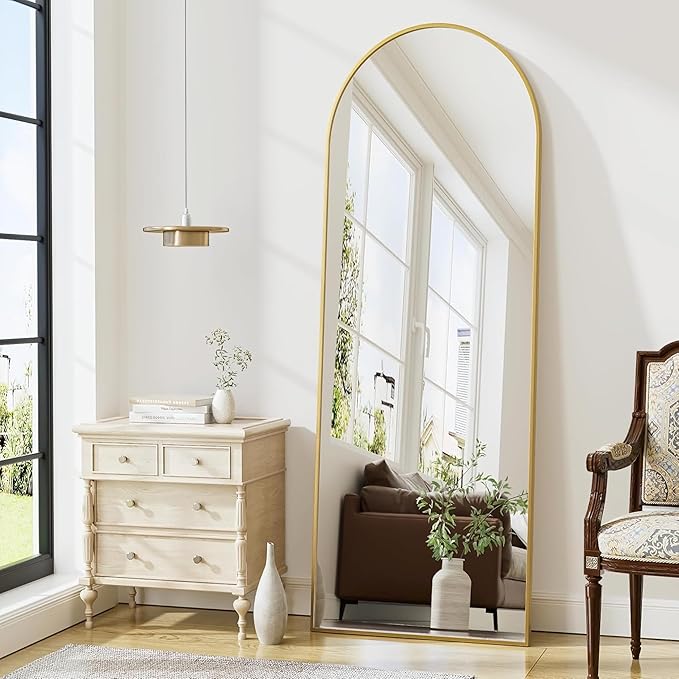 Latest Deal On The Artment your artistic apartment Vista Arched Unbreakable Floor Full Length Mirror - Dealsified
