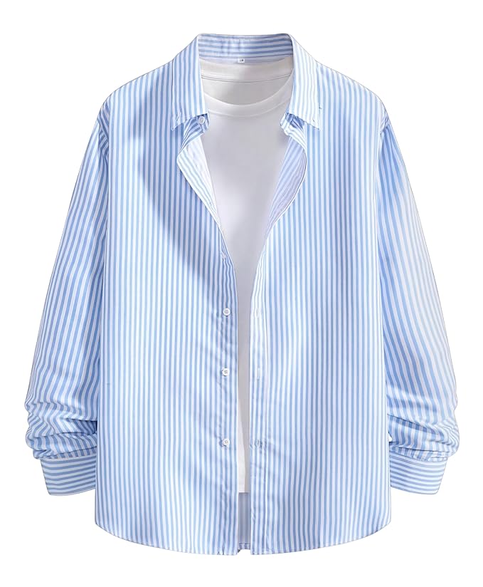 Latest Deal On Afflatus Men's Striped Casual Regular Fit Shirt Cotton - Dealsified
