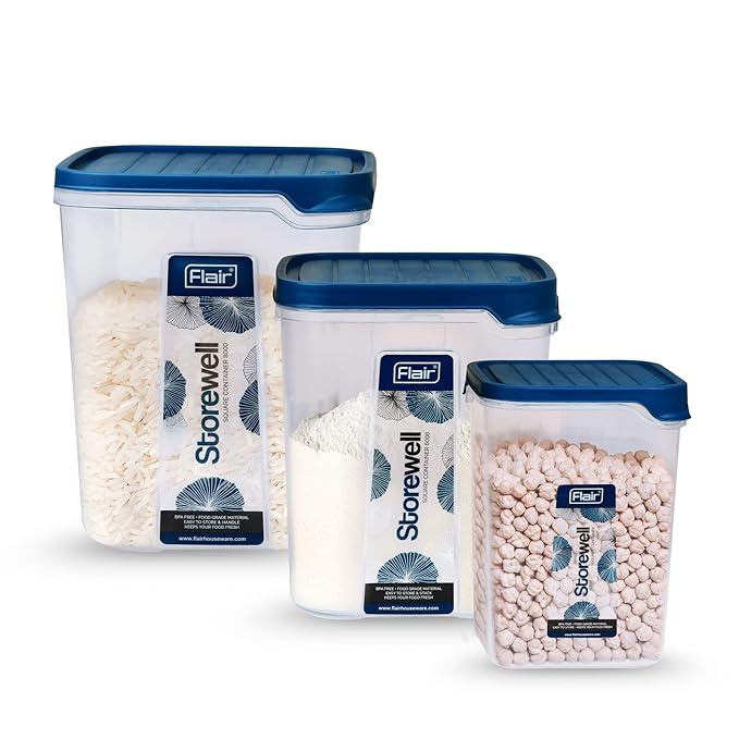 FLAIR Storewell Square Plastic Food Storage Container Set Latest Deal On FLAIR Storewell Square Plastic Food Storage Container Set - Dealsified
