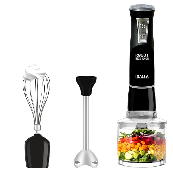 Latest Deal On INALSA Hand Blender 1000 Watts with Chopper, Whisker - Dealsified