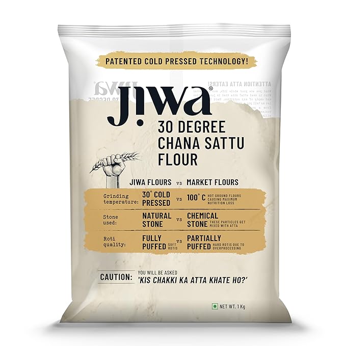 Latest Deal On Jiwa 30 Degree Chana Sattu Flour/Atta | 1 Kg - Dealsified