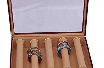 Kuber Industries Wooden Five Rod Transparent Velvet Bangle Storage Box