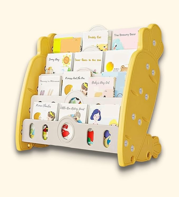 Latest Deal On Miniture Carrot-Themed Kids Front-Facing Bookshelf - Dealsified