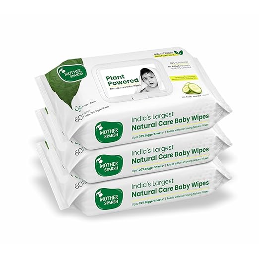 Latest Deal On Mother Sparsh Natural Care Water Baby Wipes with Lid - Dealsified