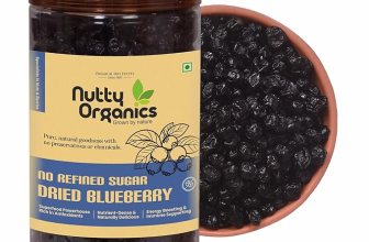 Nutty Organics No Refined Sugar Dried Blueberry, 500Gram