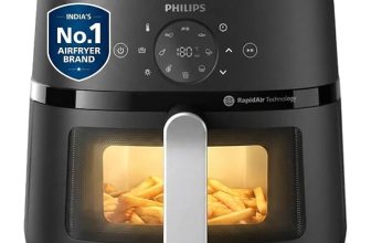 PHILIPS Air Fryer NA231/00 with touch panel, uses up to 90% less fat, 1700W, 6.2 Liter