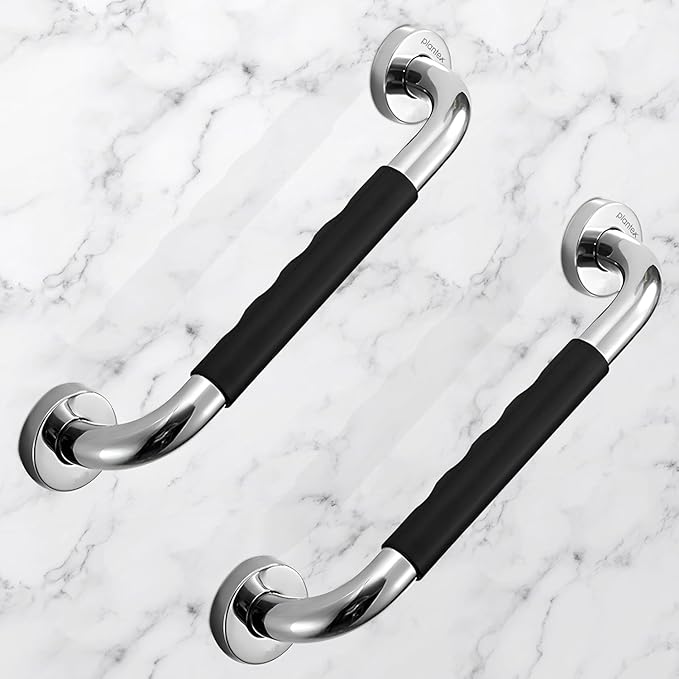 Latest Deal On Plantex SS-304 Grade Bathroom Handle for Senior Citizen/Comfort Gripped Grab Bar for Toilet - Dealsified