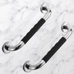 Plantex SS-304 Grade Bathroom Handle for Senior Citizen/Comfort Gripped Grab Bar for Toilet