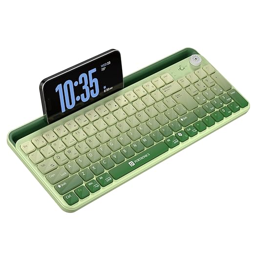 Latest Deal On Portronics Bubble 4.0 Wireless Keyboard with Bluetooth + 2.4 GHz USB Receiver - Dealsified