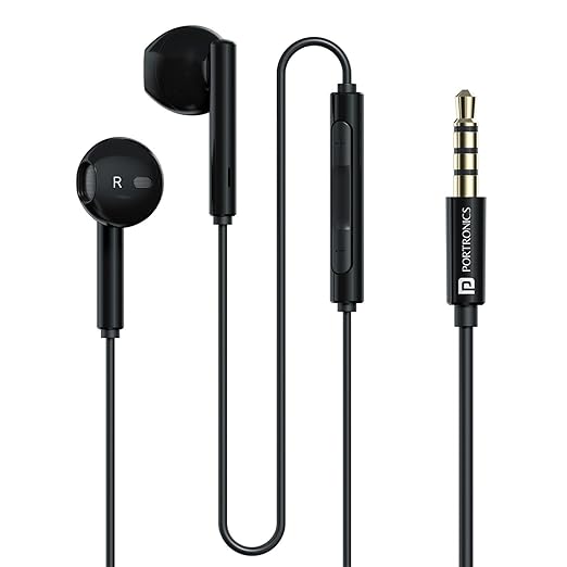 Portronics Conch Theta A in Ear 3.5mm Wired Earphones with In Line HD Mic Latest Deal On Portronics Conch Theta A in Ear 3.5mm Wired Earphones with In Line HD Mic - Dealsified