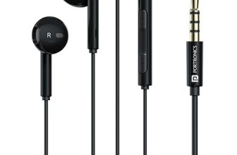 Portronics Conch Theta A in Ear 3.5mm Wired Earphones with In Line HD Mic