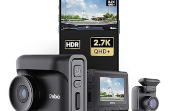 Qubo Car Dashcam Pro 2.7K | Dual Channel | Hero Group | NightPulse Vision | 5MP QHD+ Front Wide 2MP FHD Rear