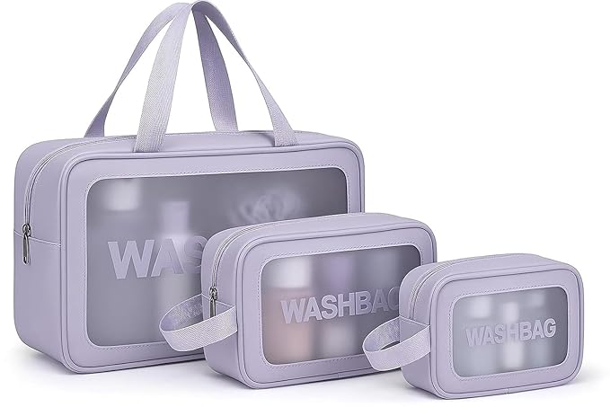 Latest Deal On RIXTEV PVC Makeup Bag Travel Toiletries Organizer Cosmetic Bags - Dealsified