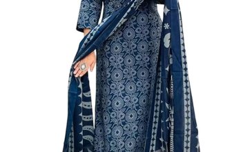 Rangnavi Women’s Pure Cotton Printed Straight Kurta with Pants and Dupatta Set