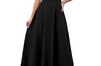 Shasmi Girl’s & Women’s Solid Color V-Neck A-Line Maxi Dress for Women