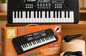 Storio Kids Piano Keyboard with Mic | 37 Keys, 8 Rhythms, 8 Tones & 6 Demo Songs | Electronic Musical Toy for Boys & Girls Age 2-5