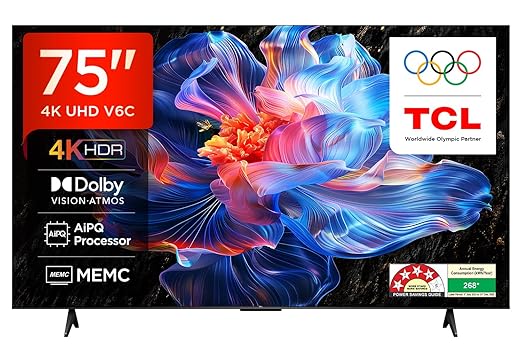 Latest Deal On TCL 189 cm (75 inches) Metallic Bezel Less Series 4K Ultra HD Smart LED Google TV - Dealsified