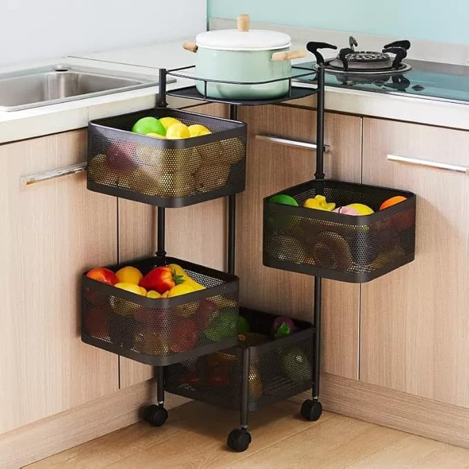 Latest Deal On TEX-RO Kitchen Trolley with Wheels - Dealsified
