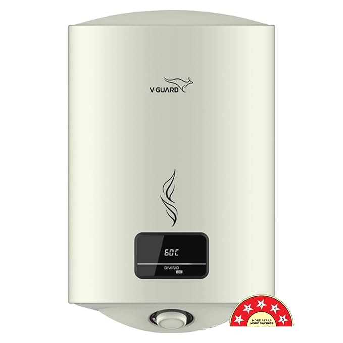 Latest Deal On V-Guard Divino DG Geyser 10 Litre Water Heater with Digital Display - Dealsified