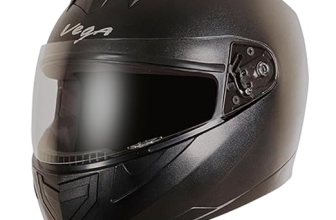 Vega Edge ISI Certified Full Face Gloss Finish Helmet for Men and Women with Clear Visor