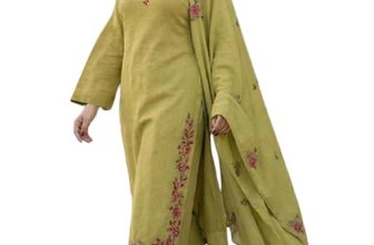 ANNI Designer Kurta Sets for Women Viscose Blend Embroidered