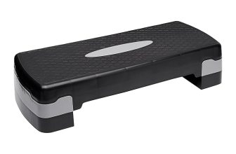 Amazon Basics ABS Aerobic Exercise Step Platform with Height Adjustment, Black